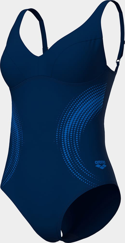 Купальник закритий для жінок Arena SHIMMERING SWIMSUIT U BACK синій Жін 38 010810-708