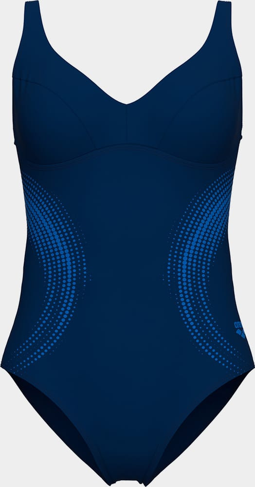Купальник закритий для жінок Arena SHIMMERING SWIMSUIT U BACK синій Жін 38 010810-708