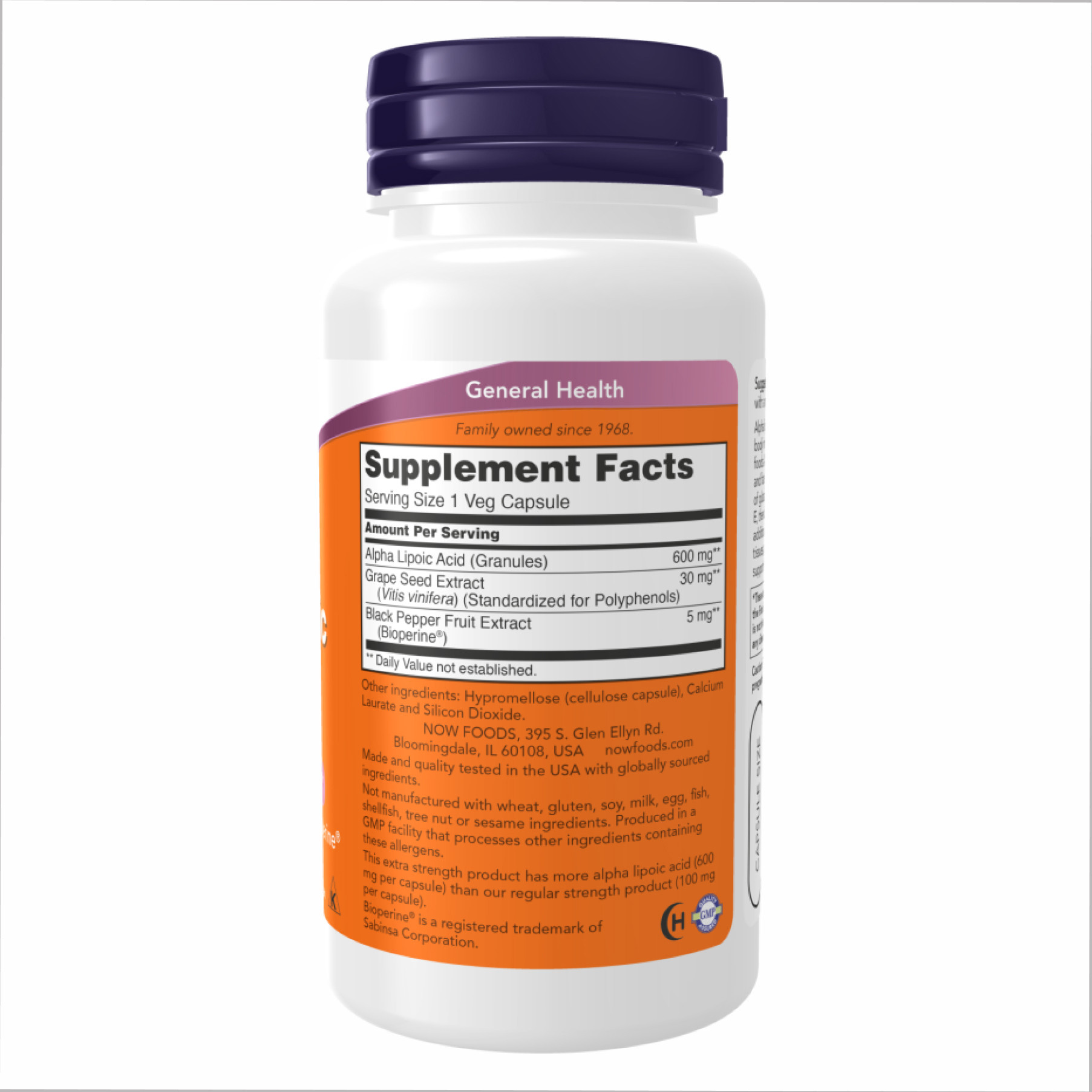 Капсули Alpha Lipoic Acid 600mg - 60 vcaps 2022-10-2317