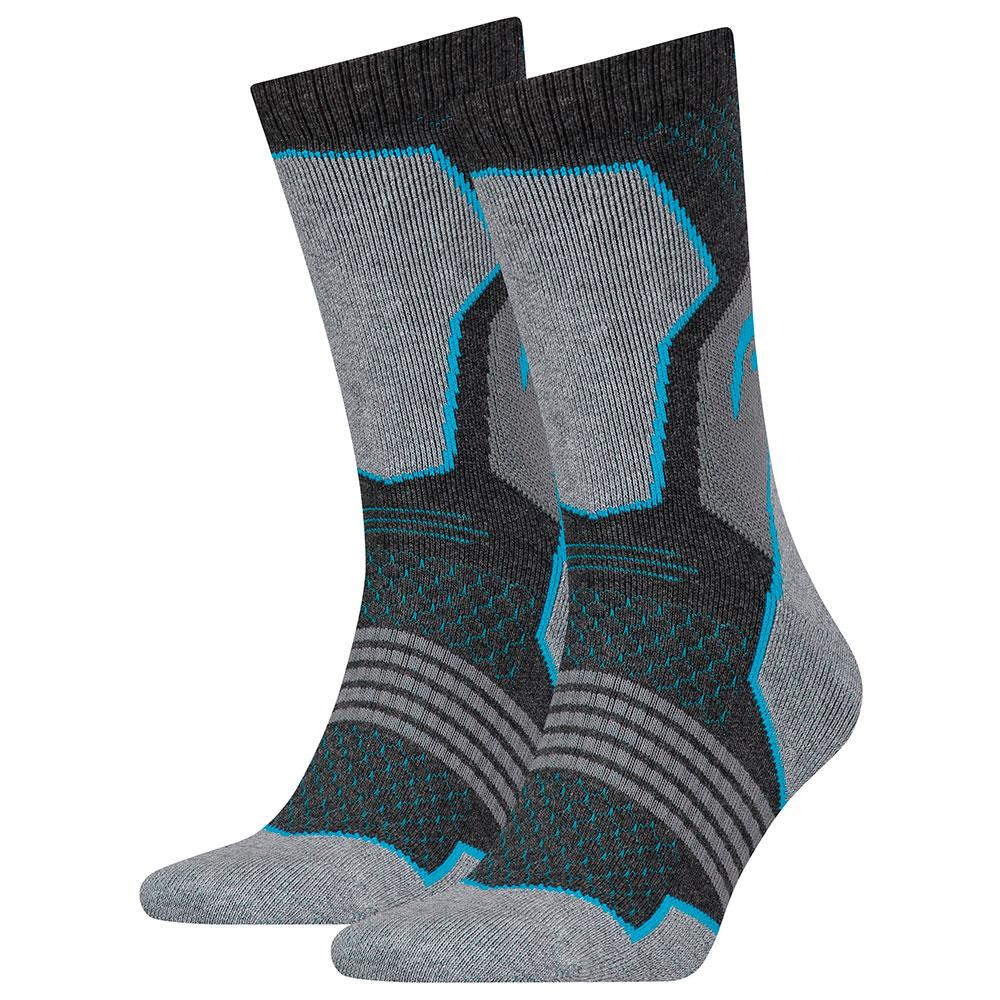 Шкарпетки Head HIKING CREW 2P UNISEX сірий, синій Уні 39-42 701219910-004
