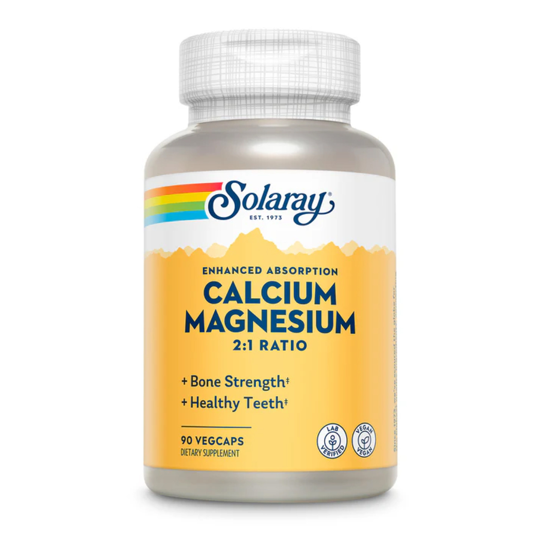 Капсули Solaray Calcium & Magnesium, AAC 2:1 - 90 caps 2023-10-4429