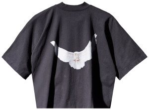 Футболка Yeezy Gap Engineered by Balenciaga Cropped Dove No Seam Tee 'Black' 719612-TMVQ1-1000