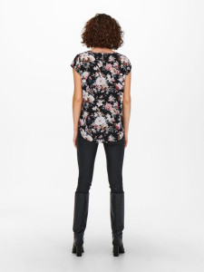 Блуза ONLVIC SS AOP TOP NOOS PTM 15161116-Black-AOP:BIG LARRY FLOWER ONLY 34 Чорний 15161116-BLACK-AOP:BIG LA