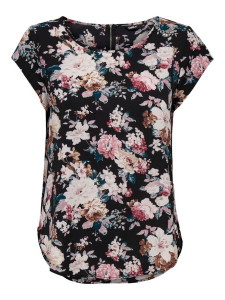 Блуза ONLVIC SS AOP TOP NOOS PTM 15161116-Black-AOP:BIG LARRY FLOWER ONLY 34 Чорний 15161116-BLACK-AOP:BIG LA