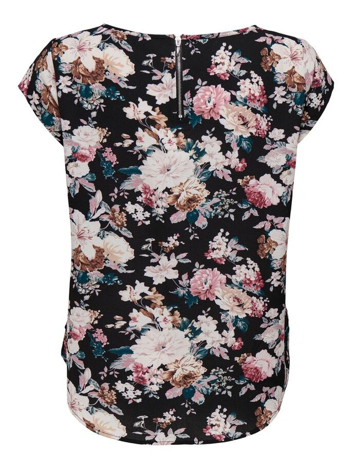 Блуза ONLVIC SS AOP TOP NOOS PTM 15161116-Black-AOP:BIG LARRY FLOWER ONLY 34 Чорний 15161116-BLACK-AOP:BIG LA