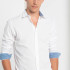 Сорочка JJEPLAIN AOP SHIRT L/S STS 12189770-White Jack&Jones L Білий 12189770-WHITE-FIT:SLIM F