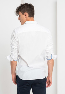 Сорочка JJEPLAIN AOP SHIRT L/S STS 12189770-White Jack&Jones L Білий 12189770-WHITE-FIT:SLIM F