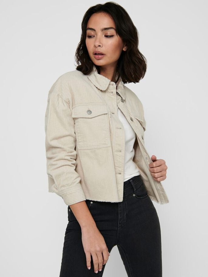 Куртка ONLMARINA-ENY LIFE L/S CORD JACKET PNT 15222456 Pumice Stone ONLY S Бежевий 15222456PumiceStone