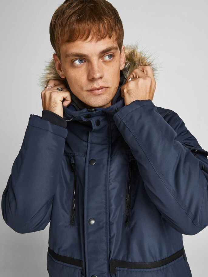 Куртка JJEGLOBE PARKA STS 12194323-Navy Blazer Jack&Jones L Темно-синій 12194323-Navy Blazer