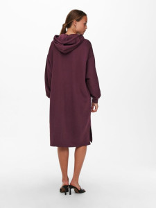 Сукня ONLCHELSEA LIFE L/S OVERSIZE DRESS SWT 15241307-Winetasting ONLY L Бордовий 15241307-WINETASTING