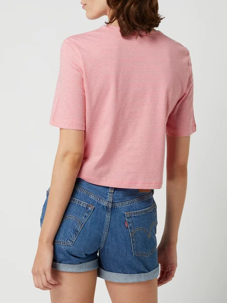 Футболка ONLFRUITY LIFE S/S STRIPE TOP BOX JRS 15231612 Strawberry Pink - BRIGHT WHITE + WATERMELON 15231612StrawberryPink-BR