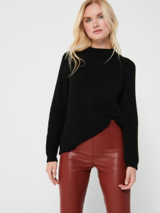 Пуловер ONLJADE L/S PULLOVER KNT NOOS 15179813-Black ONLY L Чорний 15179813-BLACK