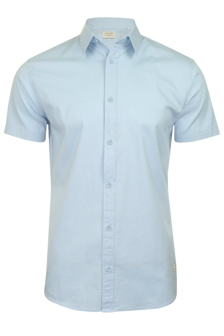 Сорочка JJCLINT SHIRT S/S SLIM FIT 12163646 Cashmere Blue Jack&Jones L Блакитний 12163646CashmereBlue