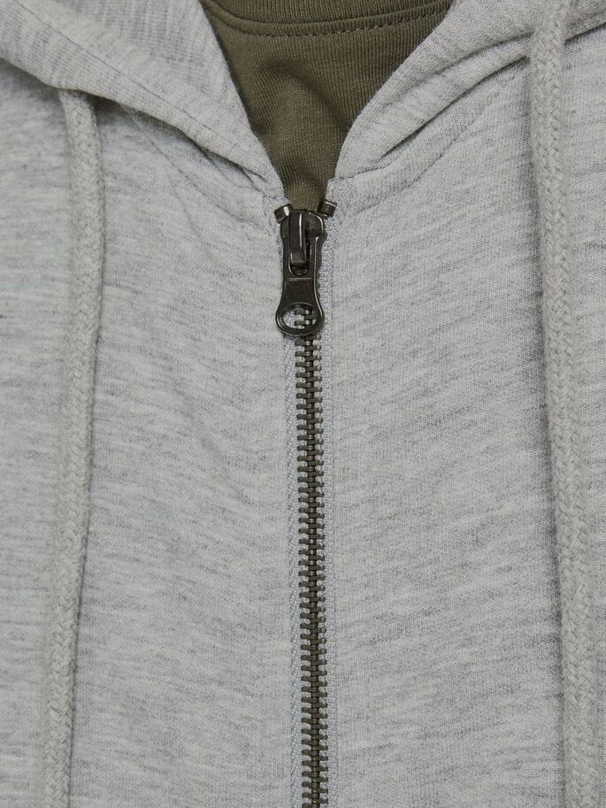 Толстовка JJEBASIC SWEAT ZIP HOOD NOOS 12181901 Light Grey Melange Jack&Jones XXL Сірий 12181901LightGreyMela