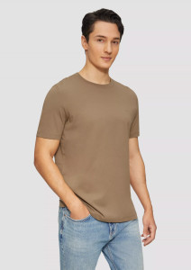 Футболка T-Shirt mit Crew Neck 2165525.8483 s.Oliver L Коричневий 2165525.8483