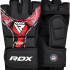 Рукавиці тренувальні RDX GRAPPLING GLOVES NEW AURA F17 чорний, червоний Уні M GGR-F17BR