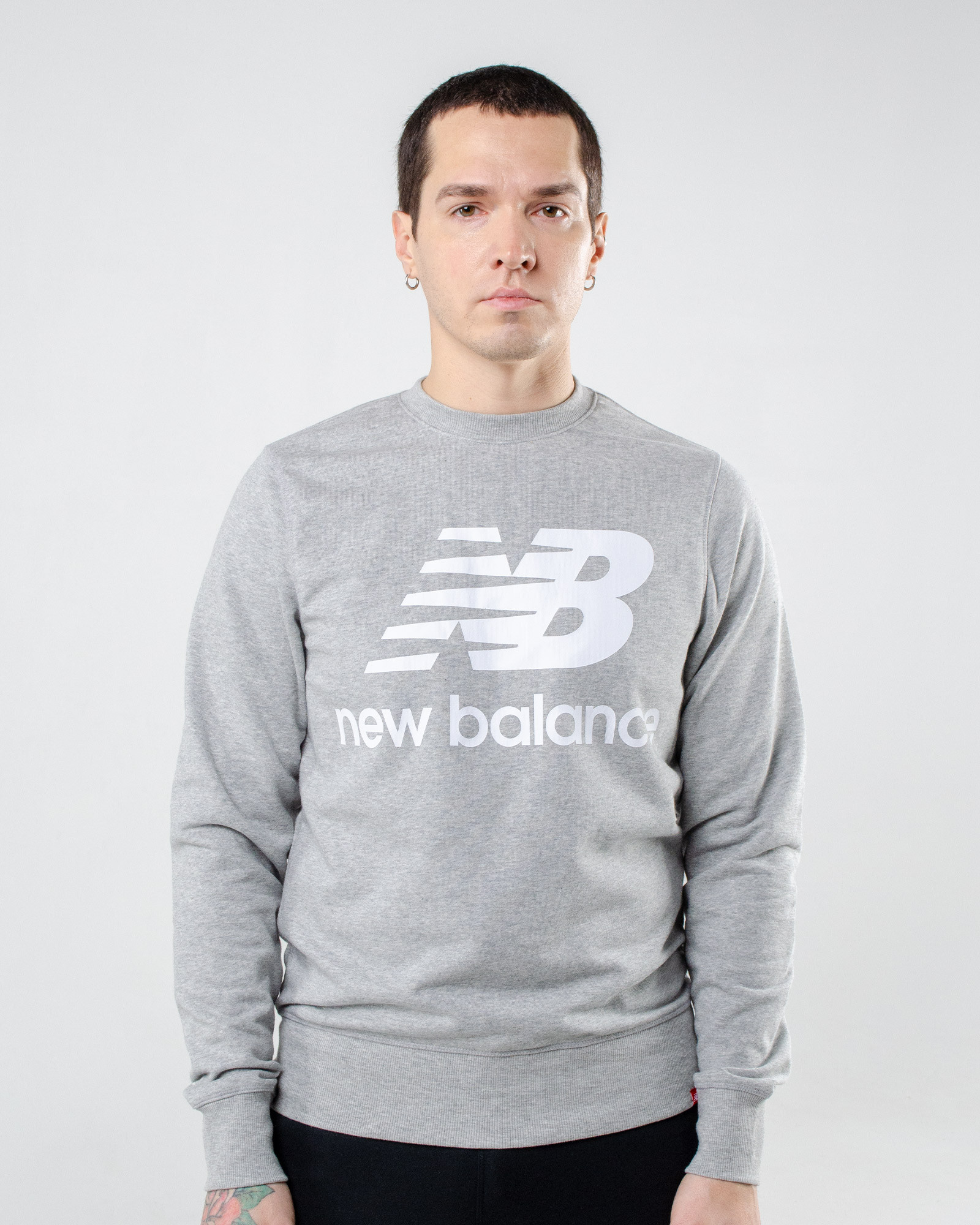 Світшот New Balance Ess Stacked Logo MT03560AG