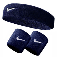 Набір Nike Повязка + напульсники (темно-синий) NNN07-NNN04-416 Темно-синій 1SIZE (92398) NNN07-NNN04-416