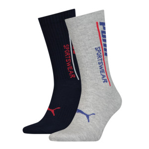 Шкарпетки Puma MEN LOGO CLASSIC SOCK 2P темно-синій, сірий Чол 39-42 102003001-023