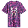 Футболка Bape Purple Camo Shark Tee 001CSK801008M