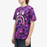 Футболка Bape Purple Camo Shark Tee 001CSK801008M