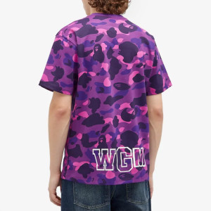 Футболка Bape Purple Camo Shark Tee 001CSK801008M
