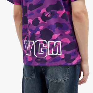 Футболка Bape Purple Camo Shark Tee 001CSK801008M