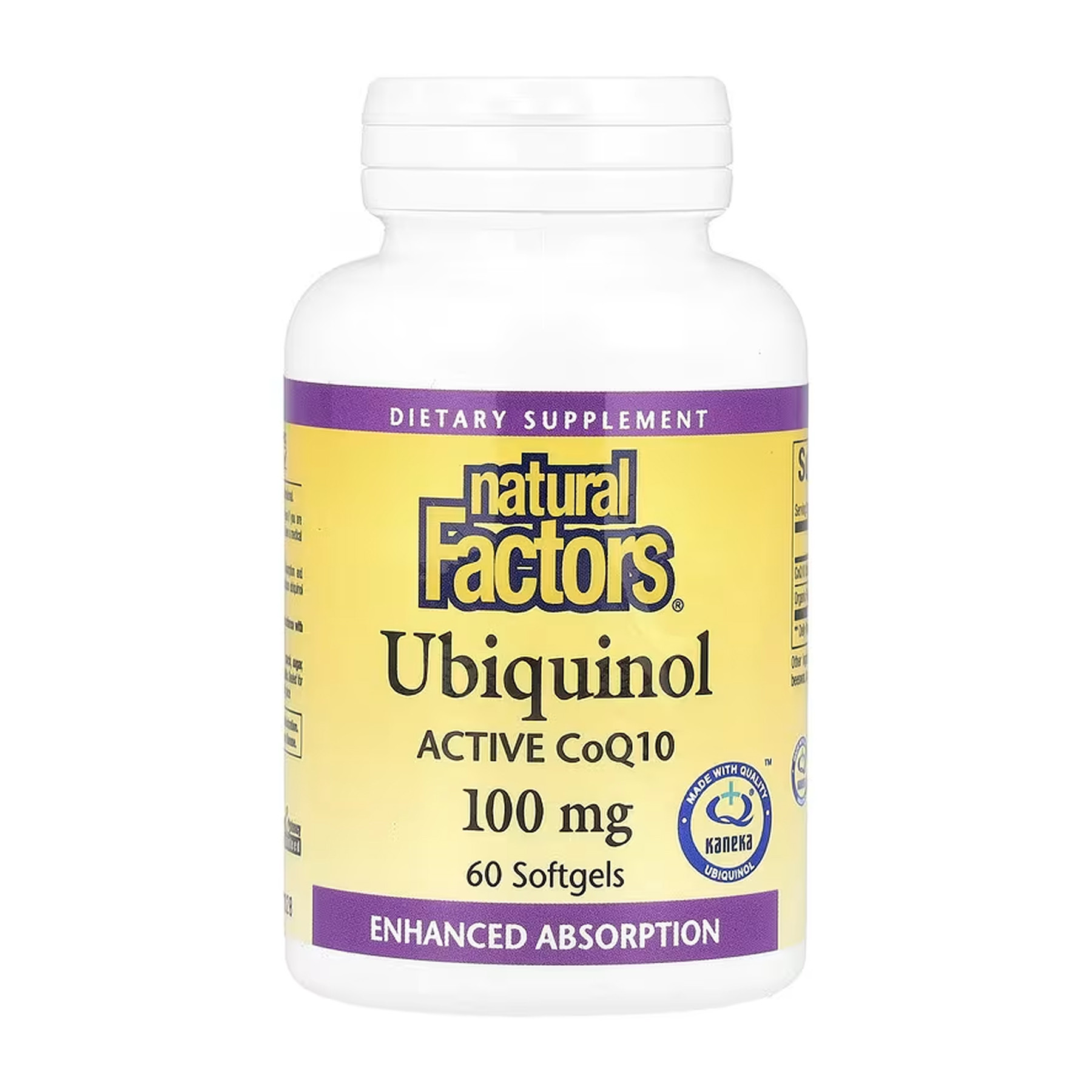 Софт гелеві капсули Natural Factors Ubiquinol CoQ10 100mg - 60 softgels 2023-10-5753