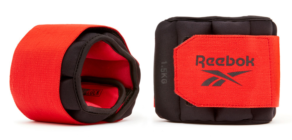 Обважнювачі щиколотки Reebok Flexlock Ankle Weights чорний, червоний 1.5 кг (RAWT-11272) RAWT-11272