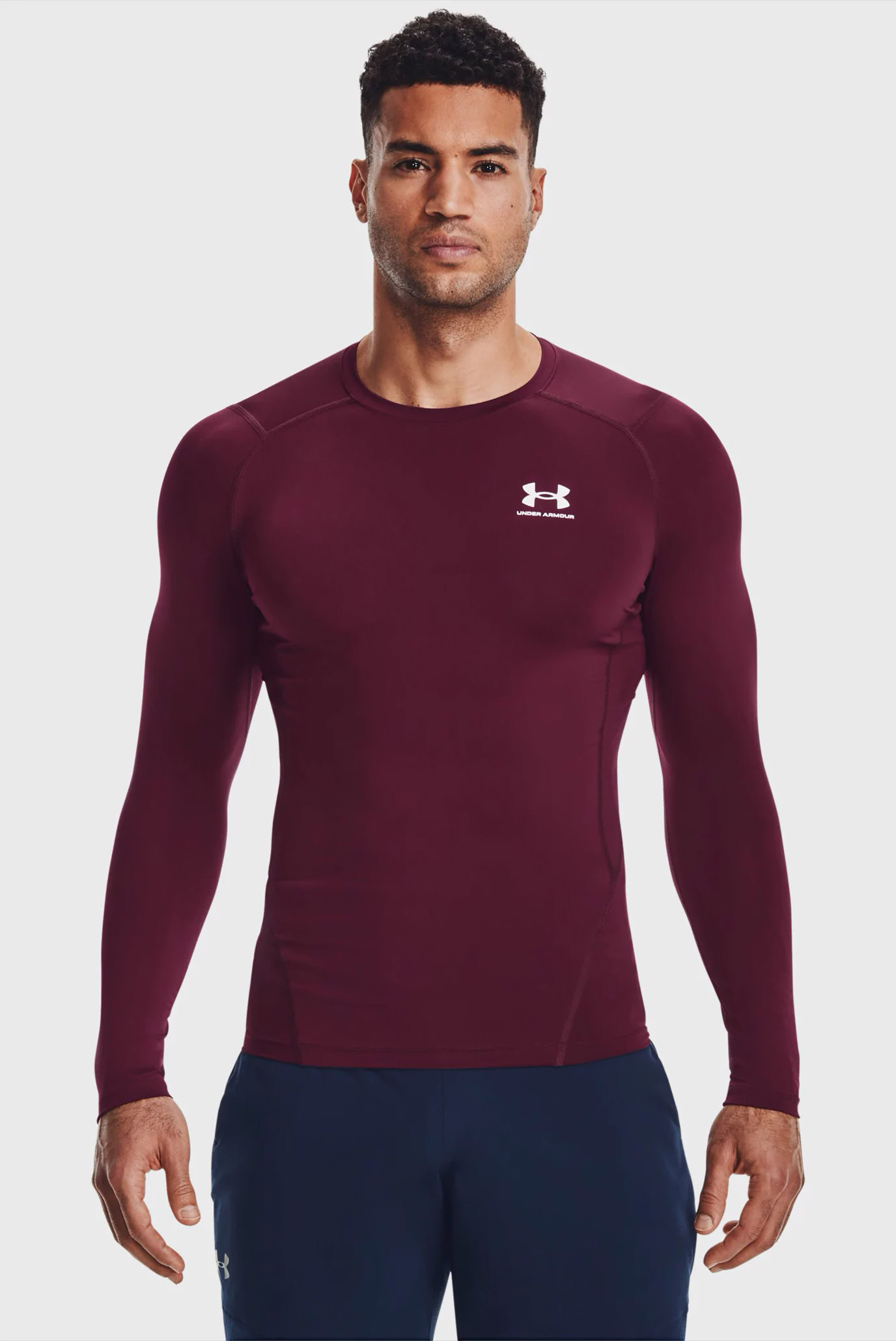 Лонгслів UA HG Armour Comp LS бордовий Чол LG DT-1361524-609, Цвет бордовий, Размер (Европа) - LG DT-1361524-609
