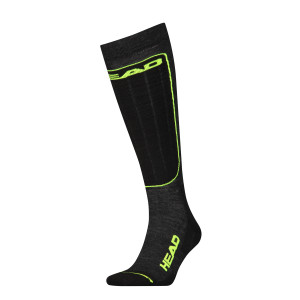 Шкарпетки гірськолижні Head UNISEX SKI PERFORMANCE KNEEHIGH 1P чорний, жовтий Уні 39-42 791006001-817