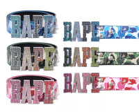 Ремінь A BATHNIG APE ABC CAMO BAPE LEATHER BELT BLUE 1K80188003