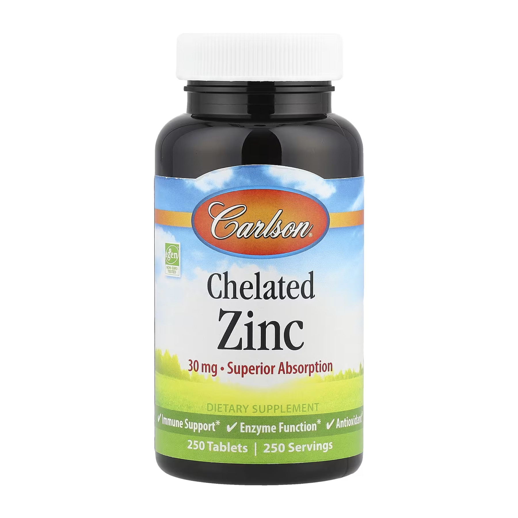 Таблетки Carlson Laboratories Chelated Zinc - 250 tabs 2023-10-4571