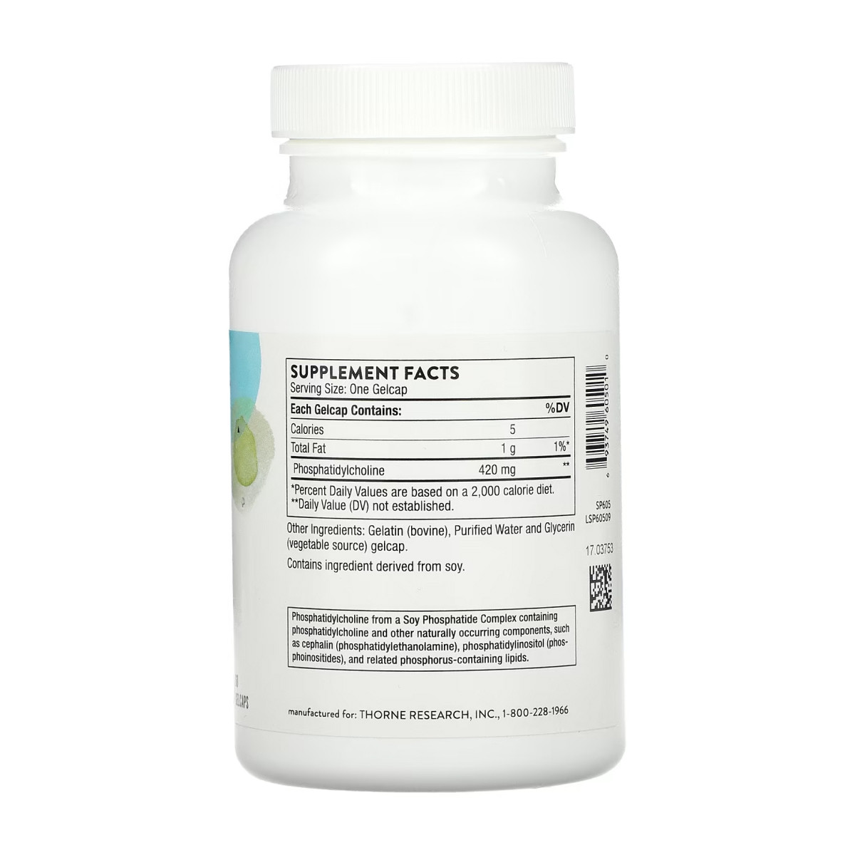 Капсули Thorne Phosphatidyl Choline - 60 gelcaps 2023-10-3617