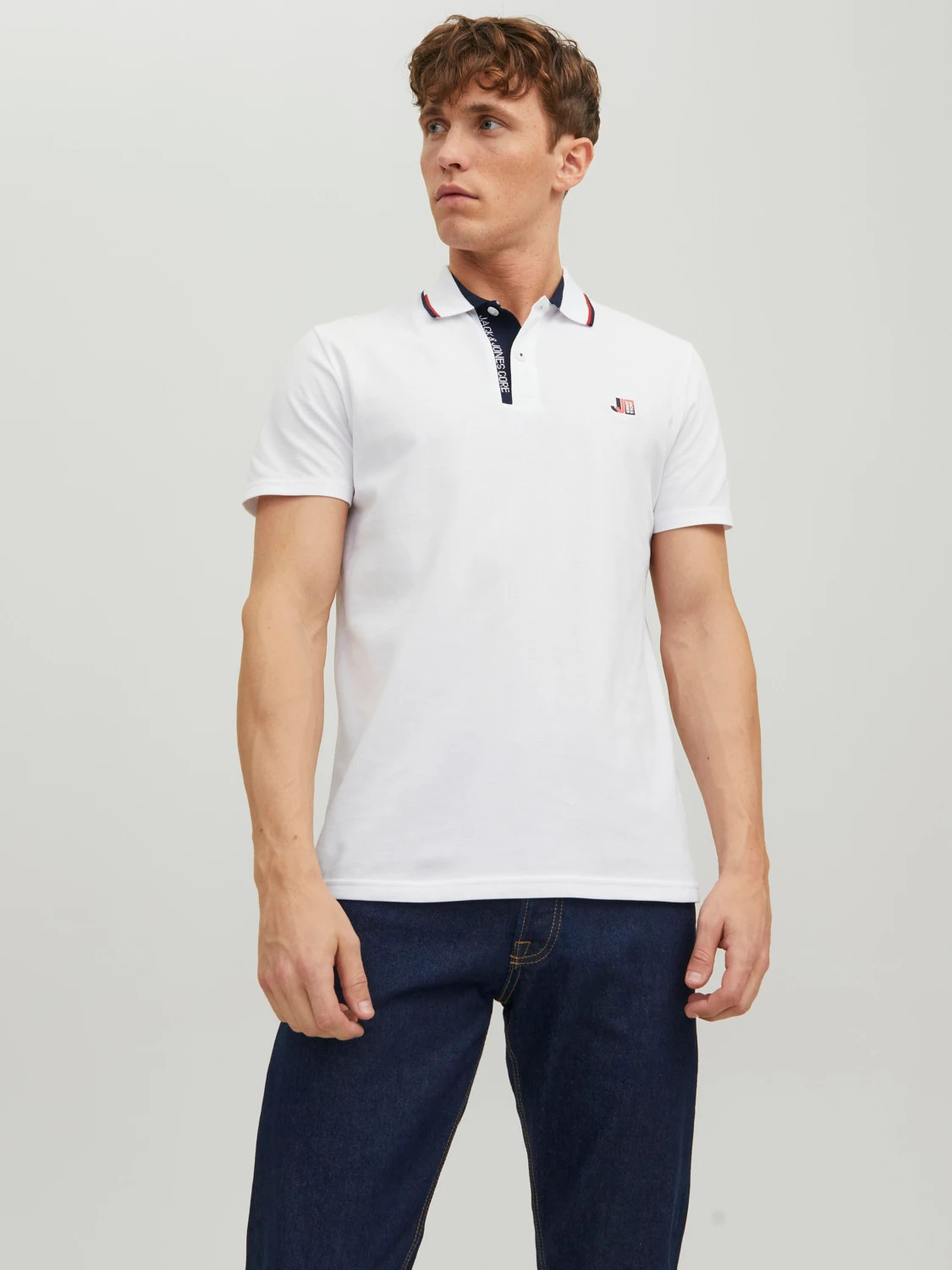 Поло JCOLOGAN POLO SS SS23 SN 12229382-White Jack&Jones L Білий 12229382-White
