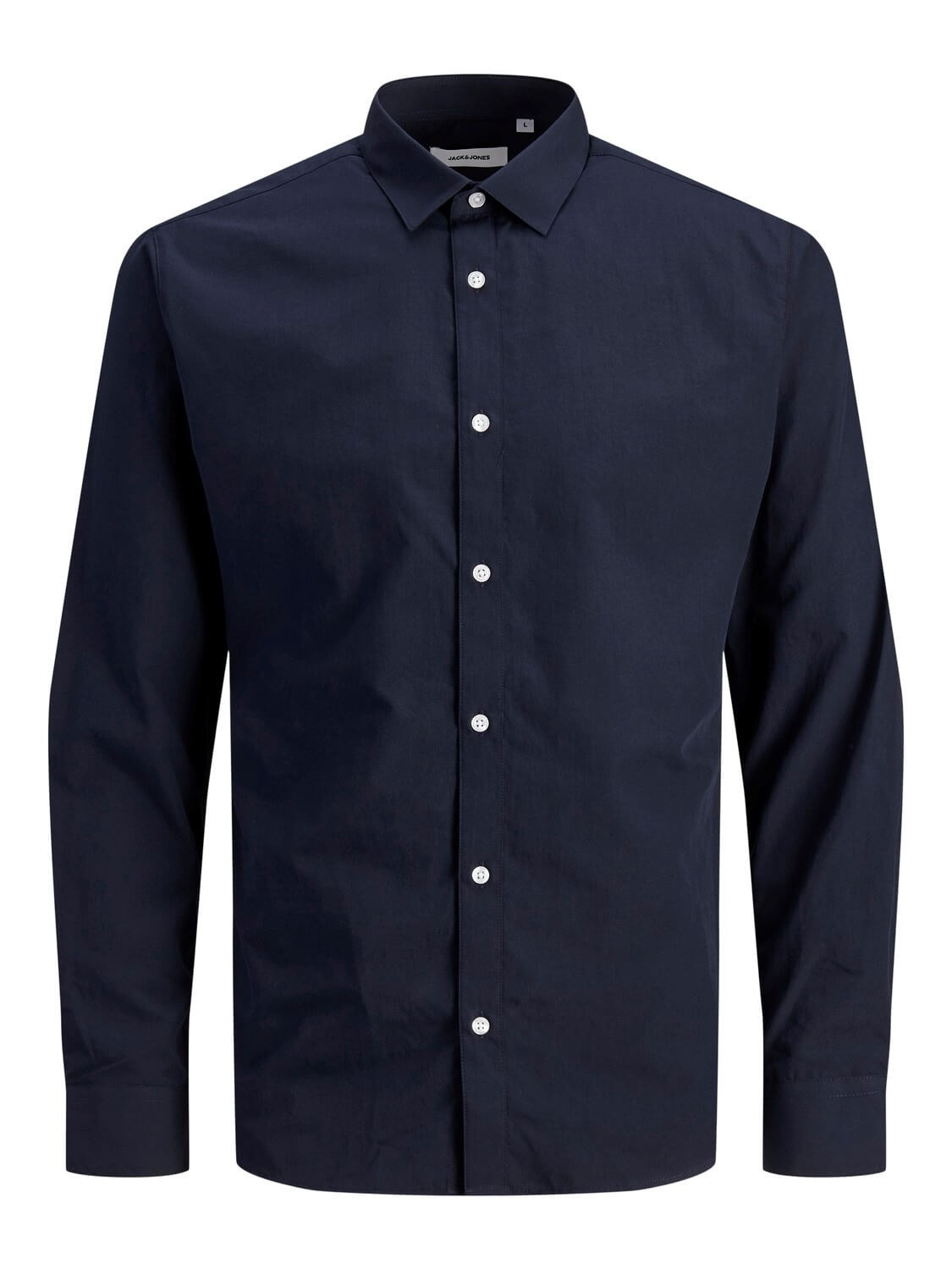 Сорочка JJJOE SHIRT LS PLAIN 12187222-Navy Blazer-Fit:/SLIM Jack&Jones L Темно-синій 12187222-NAVY BLAZER-FIT:
