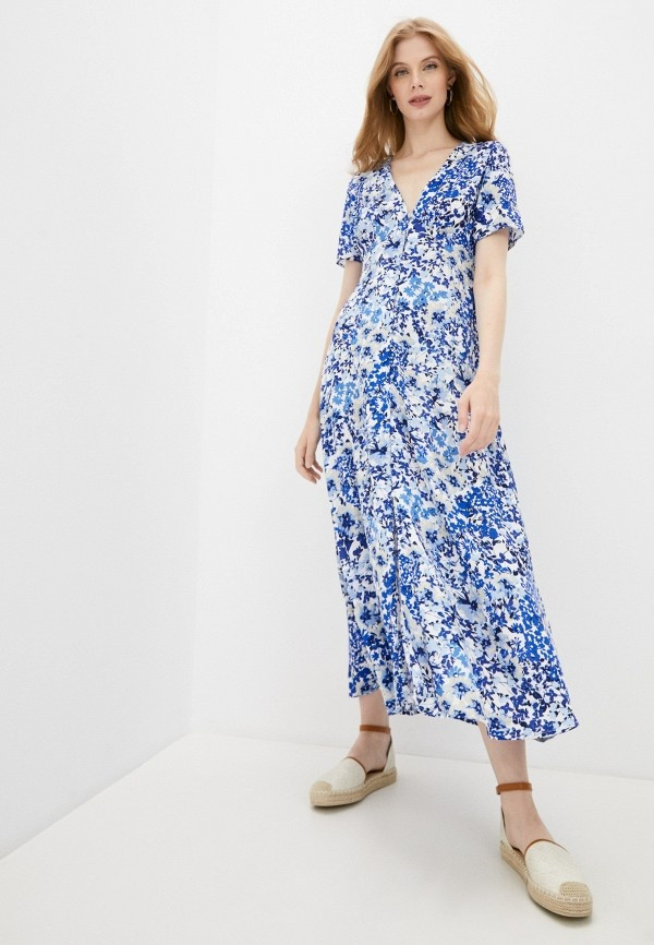 Сукня ONLENOLA S/S MIDI DRESS WVN 15230958 Dazzling Blue-CRUISE FLORAL ONLY M Блакитний 15230958DazzlingBlue-CRUI