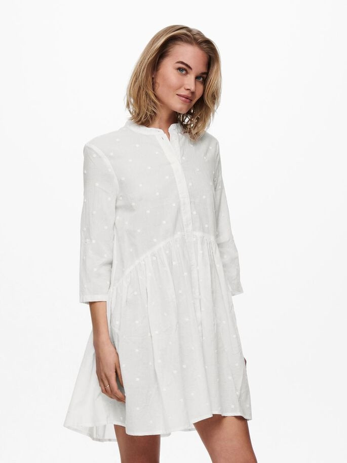 Сукня ONLCHICAGO 3/4 SL LIFE DNM DRESS 15228116 Cloud Dancer ONLY M Білий 15228116CloudDancer