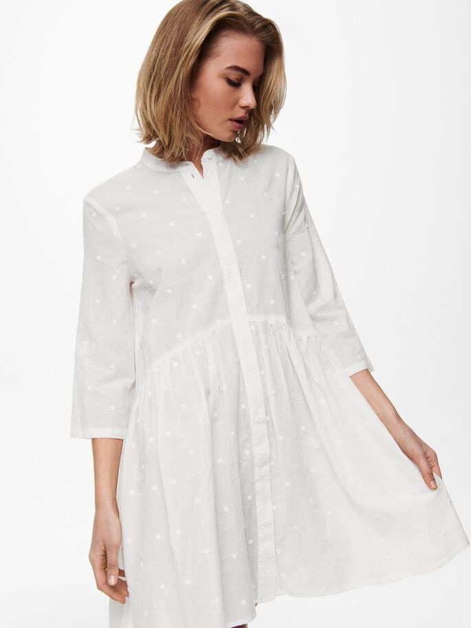 Сукня ONLCHICAGO 3/4 SL LIFE DNM DRESS 15228116 Cloud Dancer ONLY M Білий 15228116CloudDancer