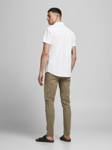 Сорочка JJCLINT SHIRT S/S SLIM FIT 12163646 White Jack&Jones L Білий 12163646WHITE