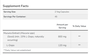 Капсули Dopa Mucuna - 90vcaps 100-46-5847122-20