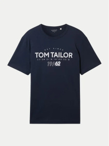 Футболка T-Shirt mit Logo Print 1041871ХХ10302 Tom Tailor L Темно-синій 1041871ХХ10302