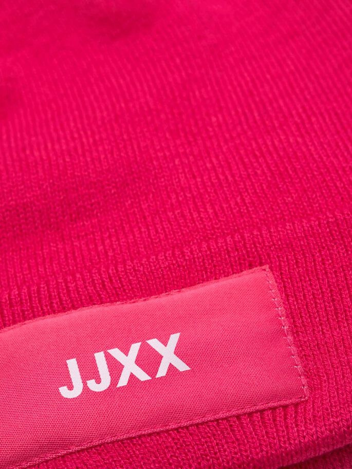 Шапка JXBASIC LOGO BEANIE SN 12205033-Bright Rose JJXX ONE SIZE Малиновий 12205033-Bright Rose