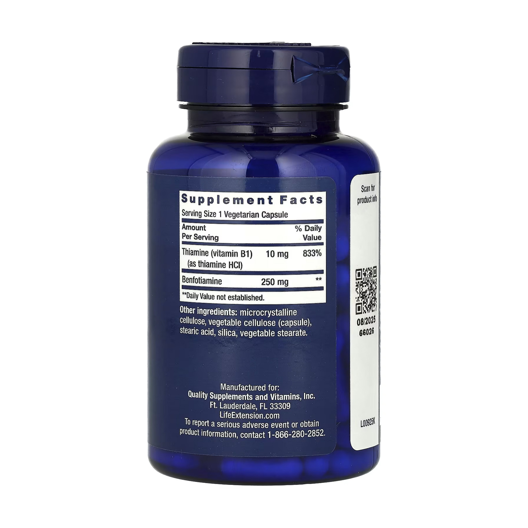 Капсули Life Extension Mega Benfotiamine 250 mg - 120 vcaps 2023-10-3213