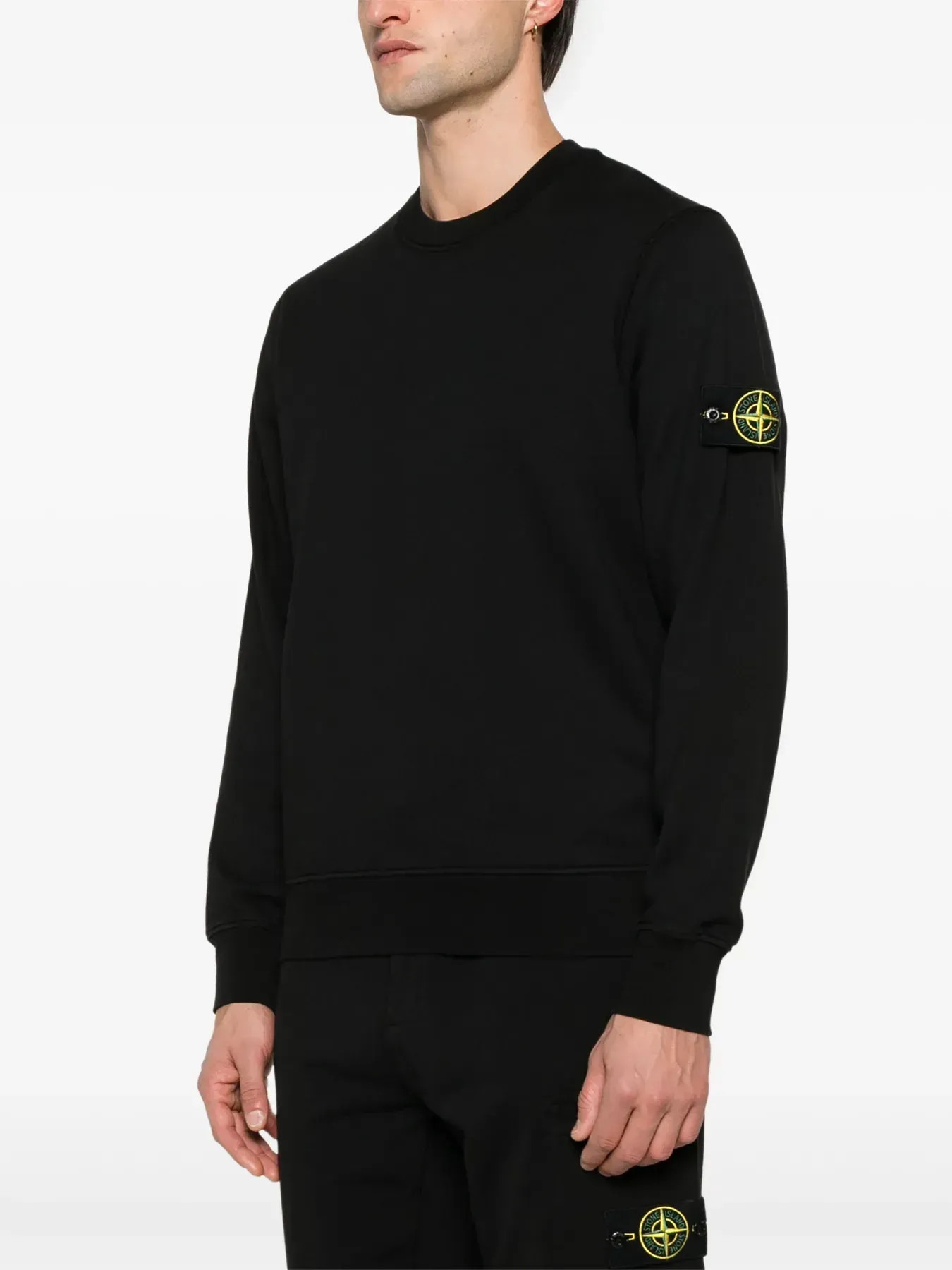 Худі Stone Island Logo Patch Crewneck Sweatshirt black K1S156100044S0051 V0029
