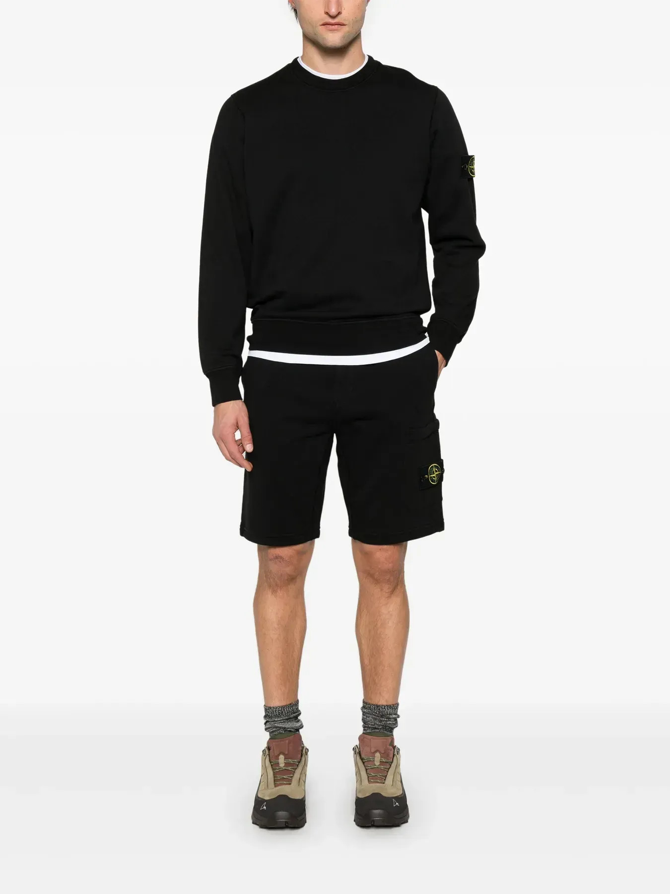 Худі Stone Island Logo Patch Crewneck Sweatshirt black K1S156100044S0051 V0029