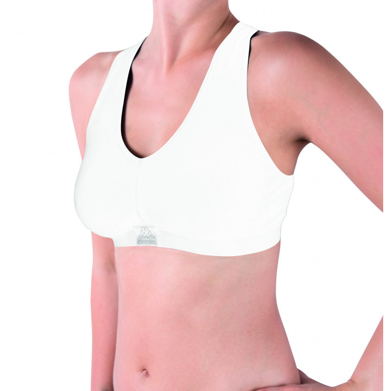 Топ спорт Kappa Reggiseno Sporty c/etichetta logo білий Жін L/XL K2160 BIANCO
