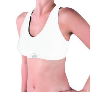 Топ спорт Kappa Reggiseno Sporty c/etichetta logo білий Жін L/XL K2160 Bianco