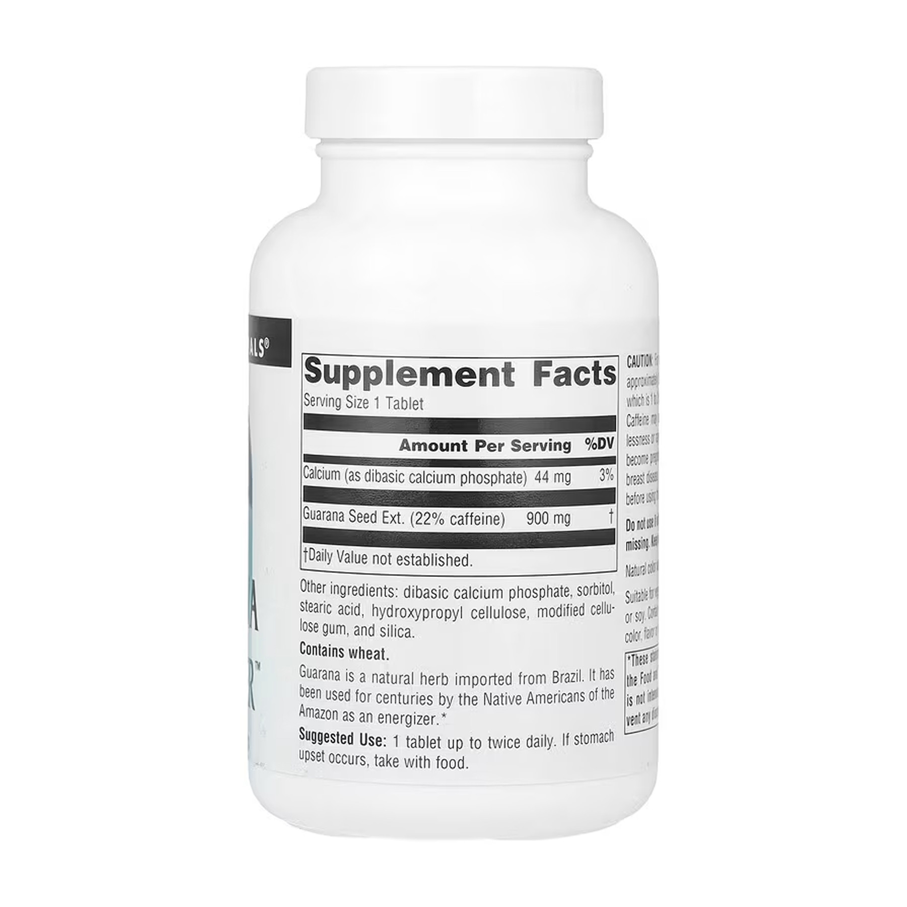Таблетки Source Naturals Guarana Energizer™ 900 mg - 100 tabs 2023-10-6602