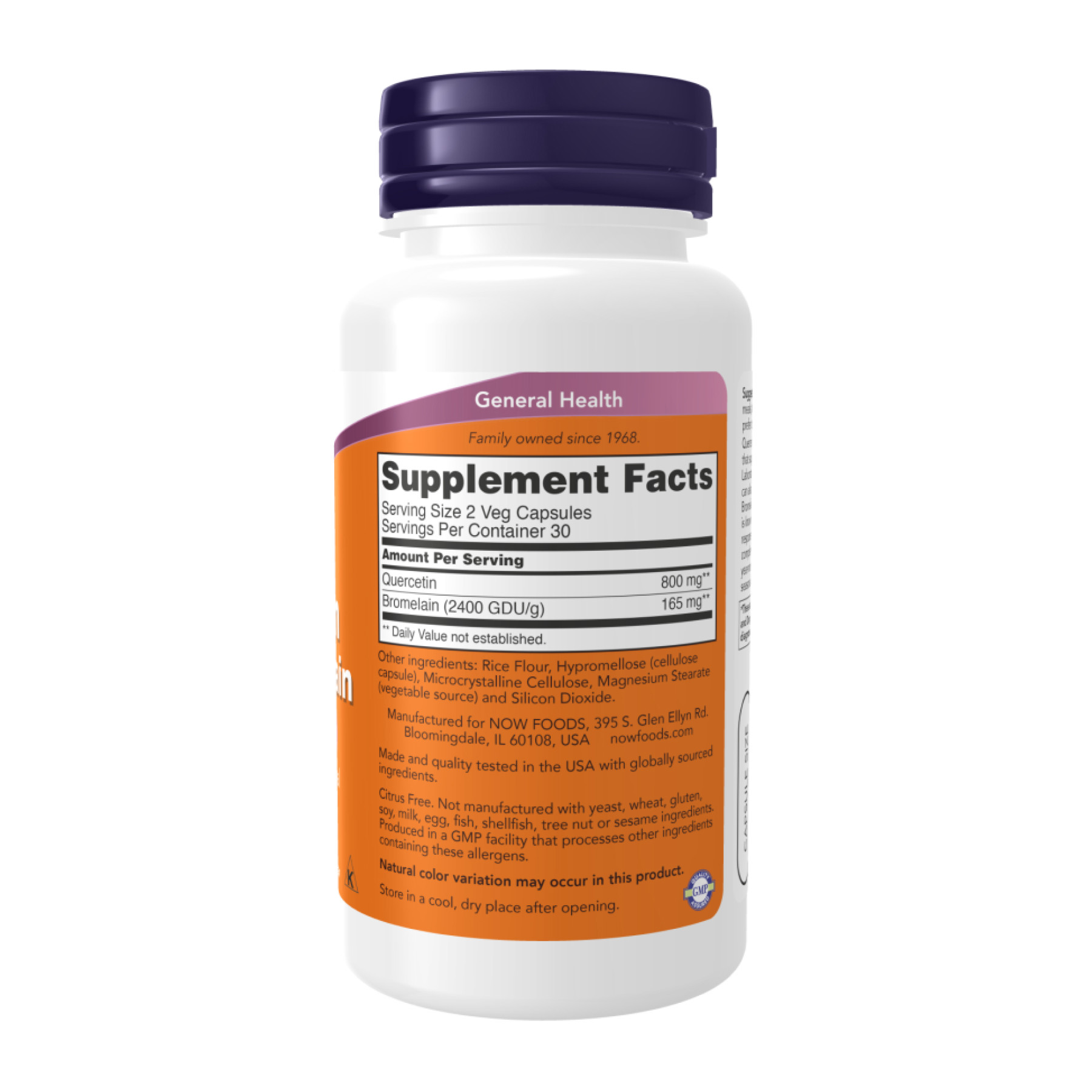 Капсули Now Foods Quercetin with Bromelain - 60 vcaps 2023-10-5243